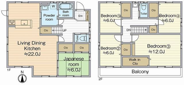 区画図／間取り