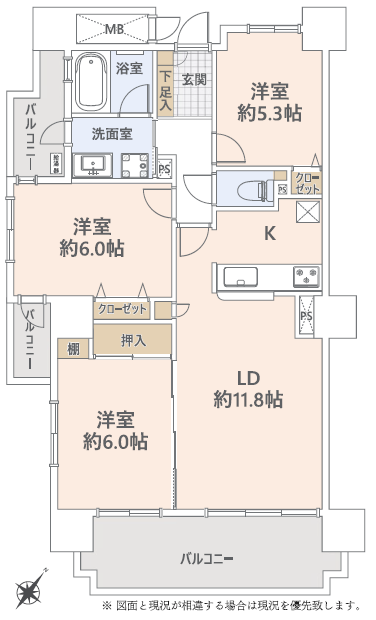 区画図／間取り