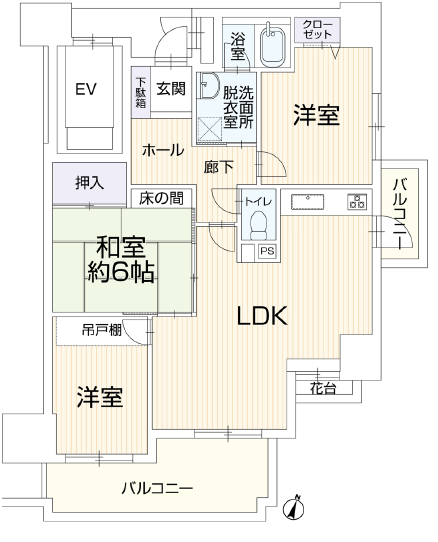 区画図／間取り