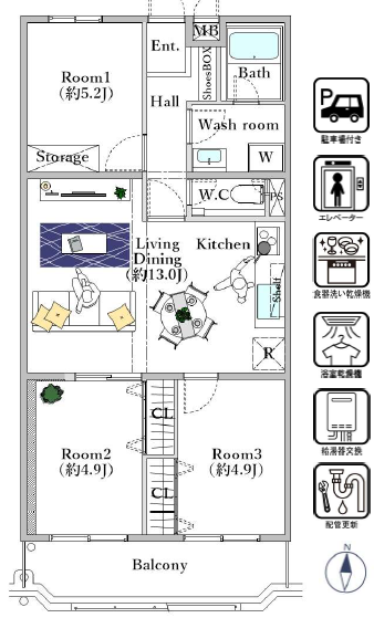 区画図／間取り