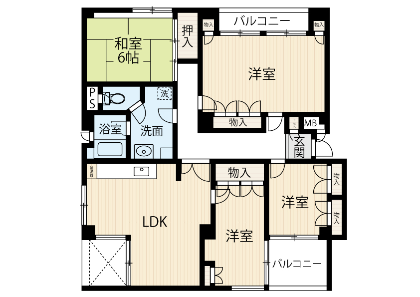 区画図／間取り