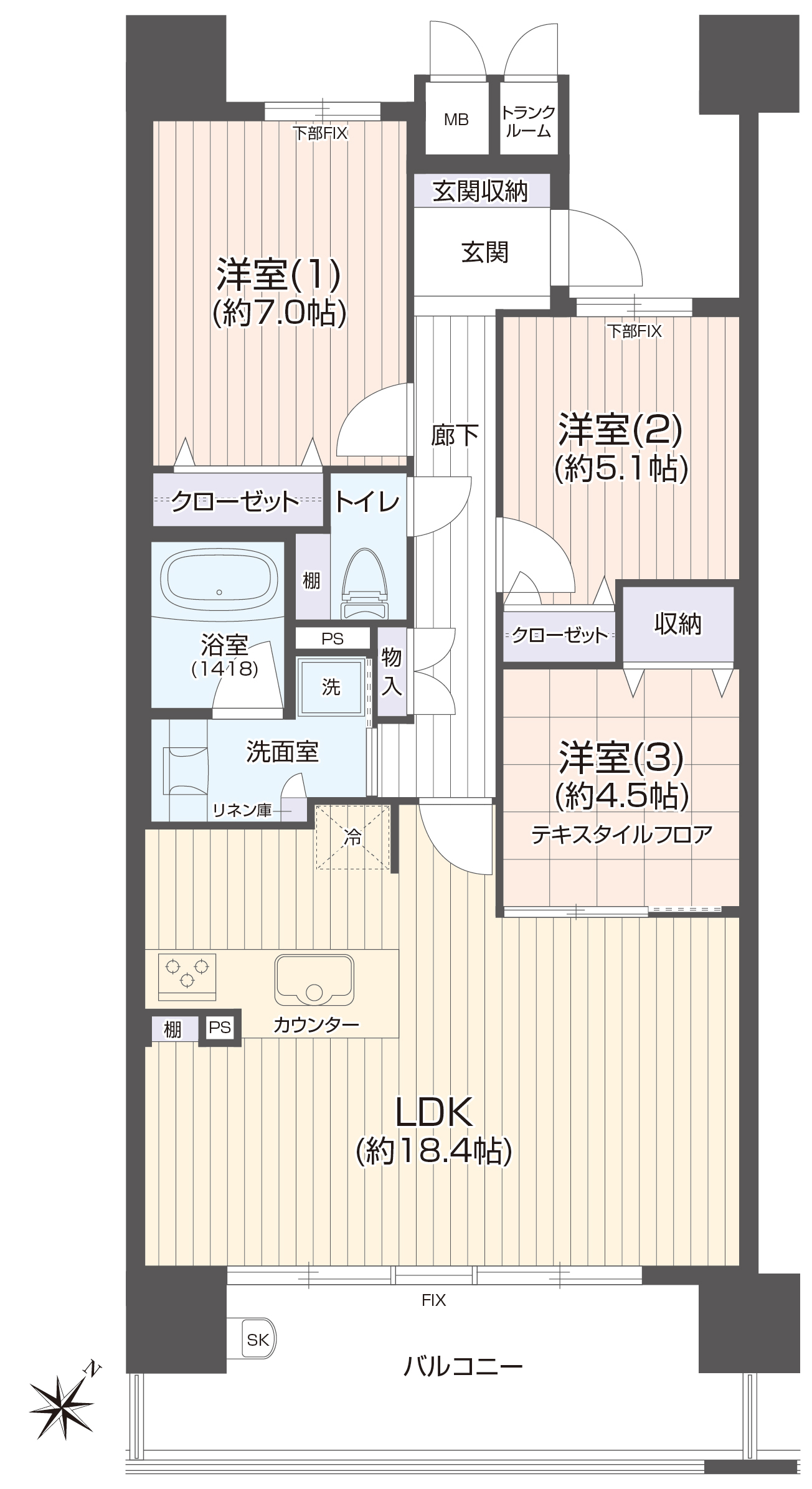 区画図／間取り