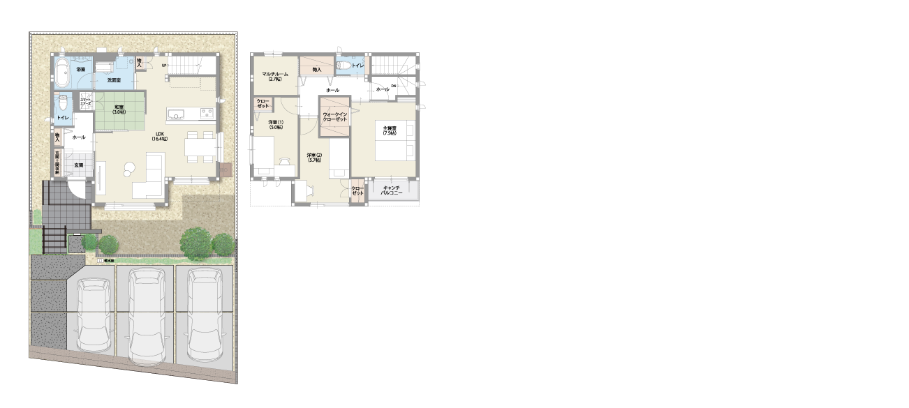Plan No.9 4LDK ＋マルチルーム＋玄関土間収納＋ウォークインクローゼット